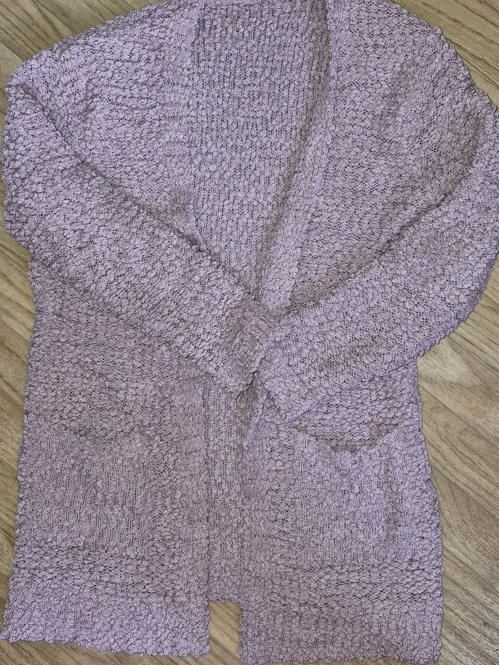 Cozy Pink Open-Front Cardigan Sweater